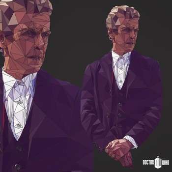 Low poly art image of doctor whos peter capaldi