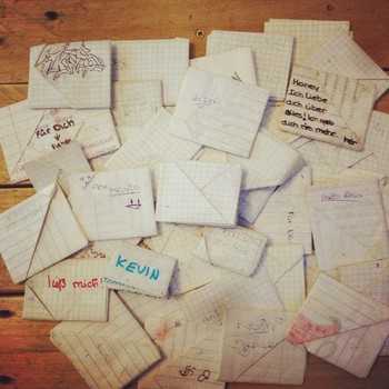 A bunch of folded letters